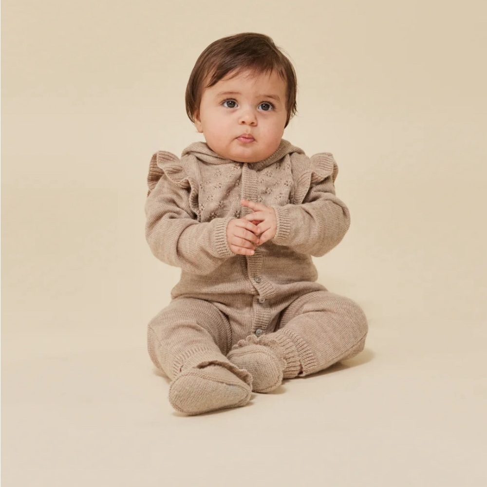 NWT Konges Slojd 100% Merino Wool Tomma Knit Pointelle Onesie Multiple Sizes